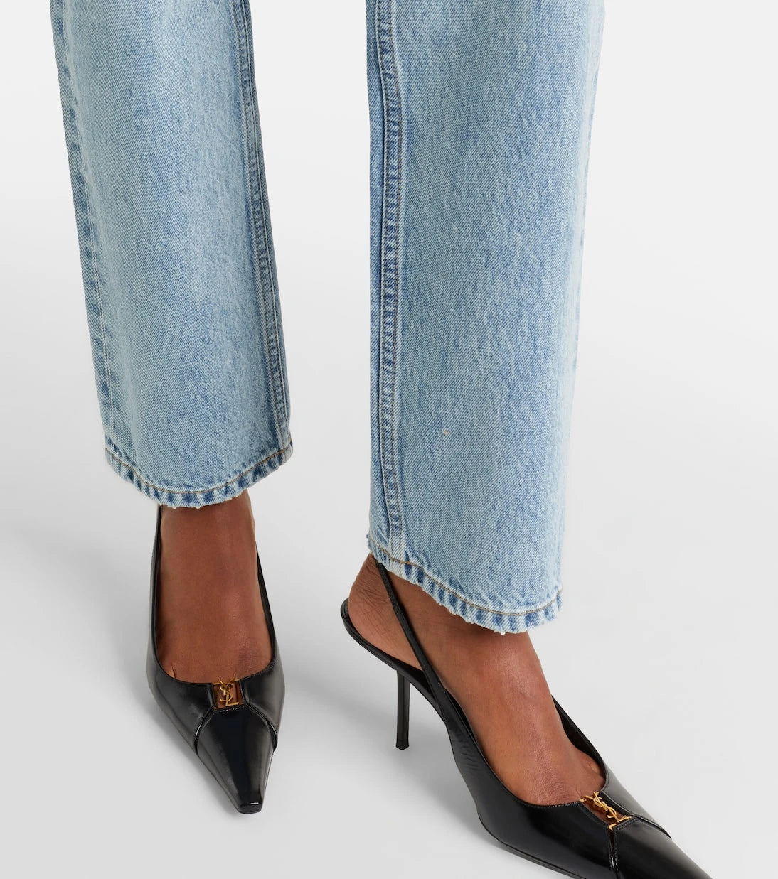 Saint Laurent - High-rise straight jeans
