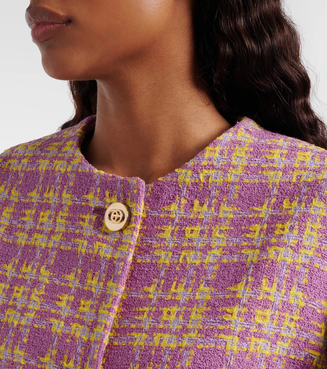 Gucci - Checked cotton-blend tweed jacket
