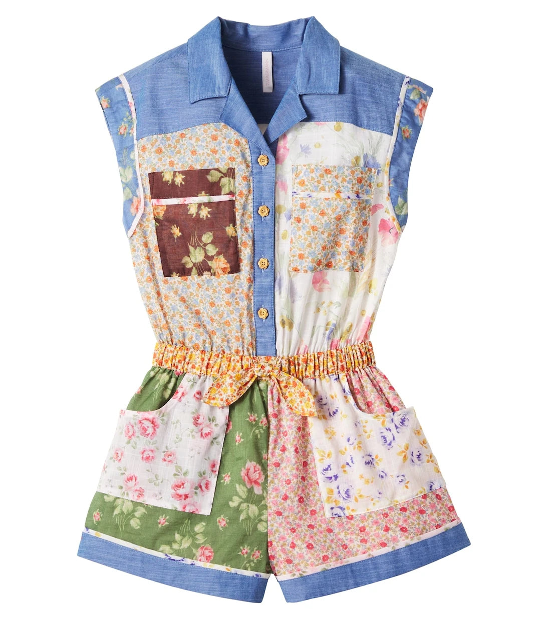 Zimmermann Kids - Lucky floral cotton playsuit