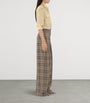 Burberry Check Belted Wide-Leg Trousers