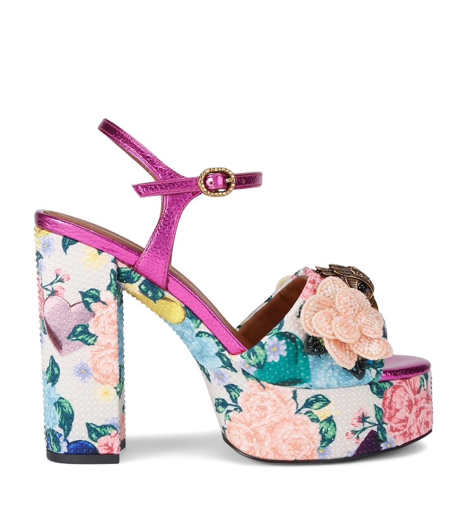 Embellished Floral Kensington Platform Sandals