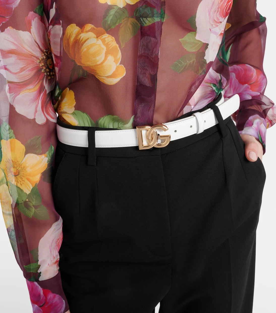 Dolce&Gabbana - حزام جلد DG