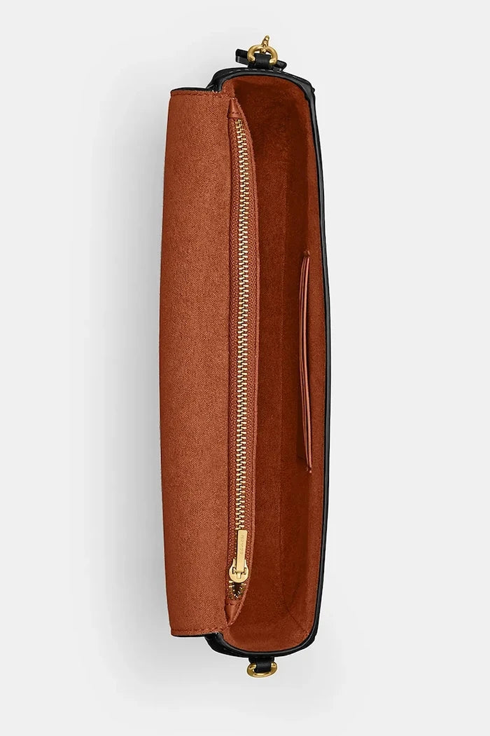 Кожена чанта Coach Brook Flap Chain Bag