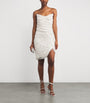 Pamella Roland Ivory Beaded Strapless Mini Dress