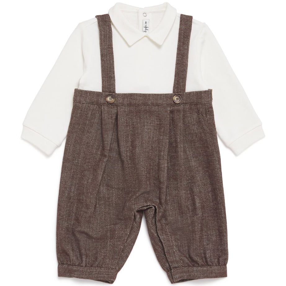 Cotton-Blend Collar Playsuit (1-18 Months)