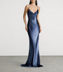 Ralph Lauren Collection Blue Satin Maxi Dress
