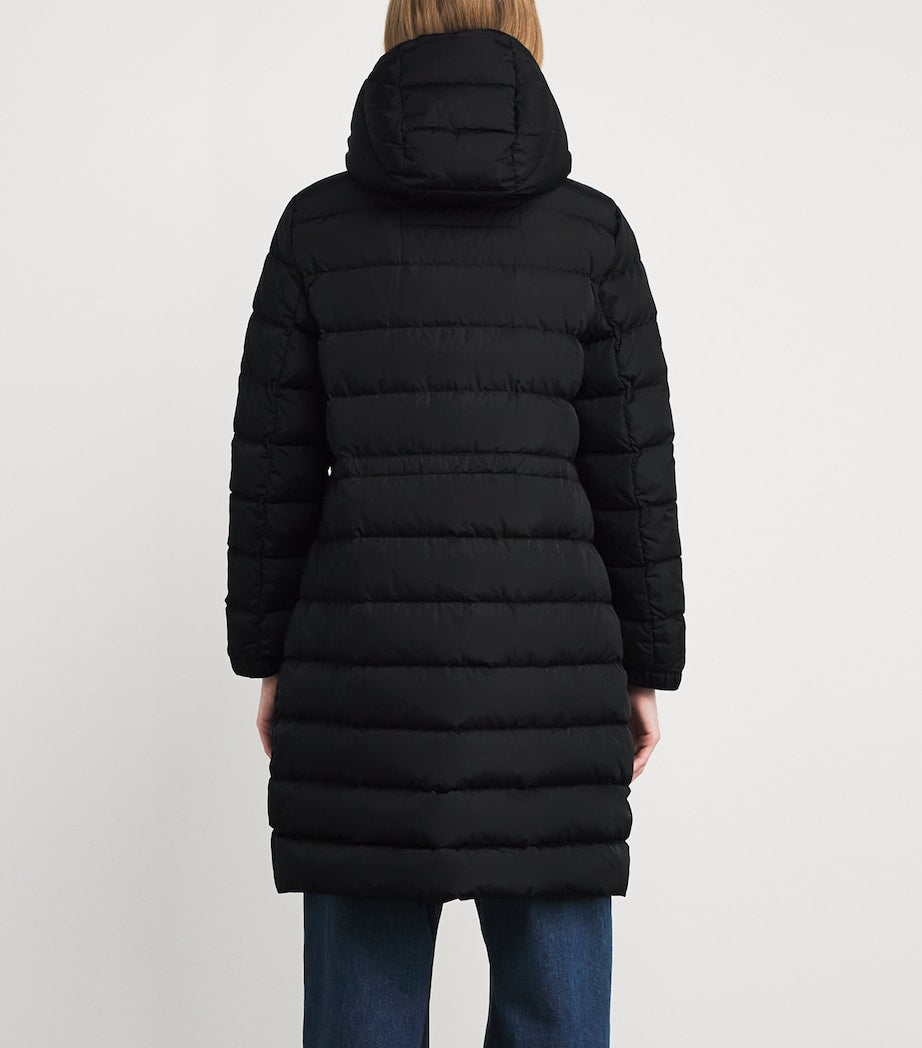 Weekend Max Mara Black Down Quilted Longline Jacket