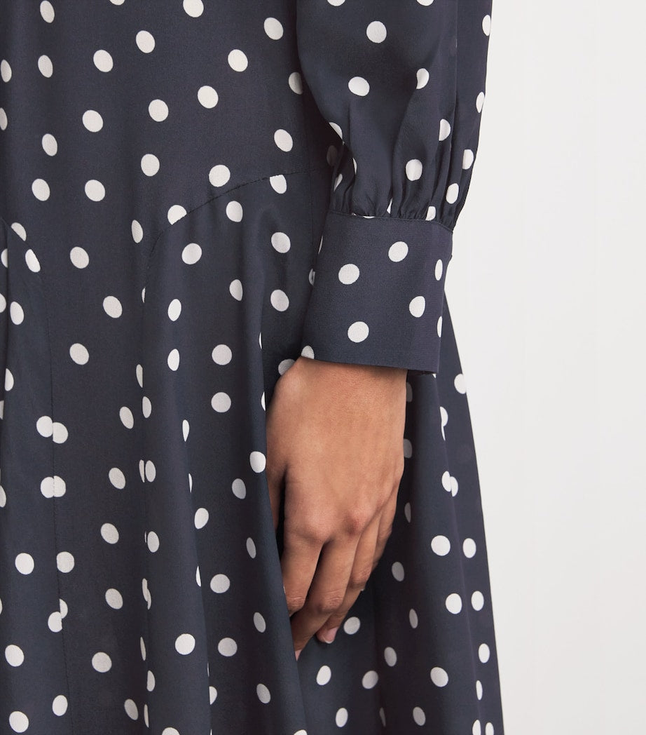 Silk Marigold Midi Dress BHEMIA SPT DEEP NAVY