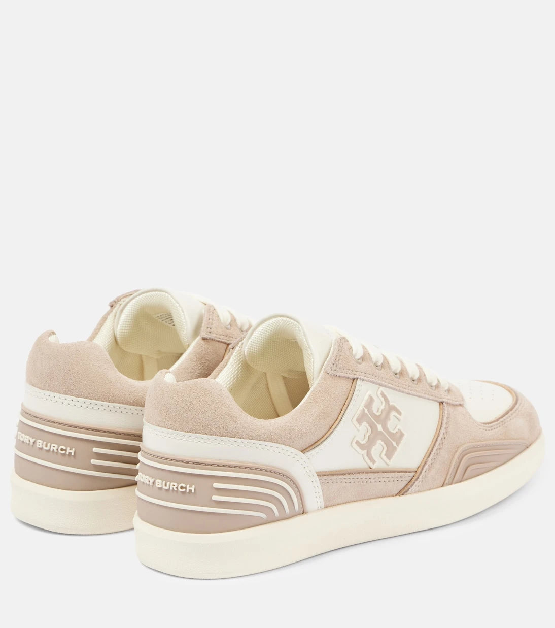 Tory Burch - Clover Court suede and leather sneakers