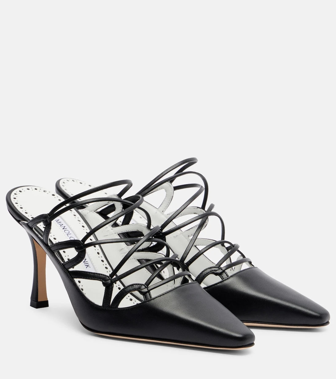Manolo Blahnik - Netas 90 leather mules