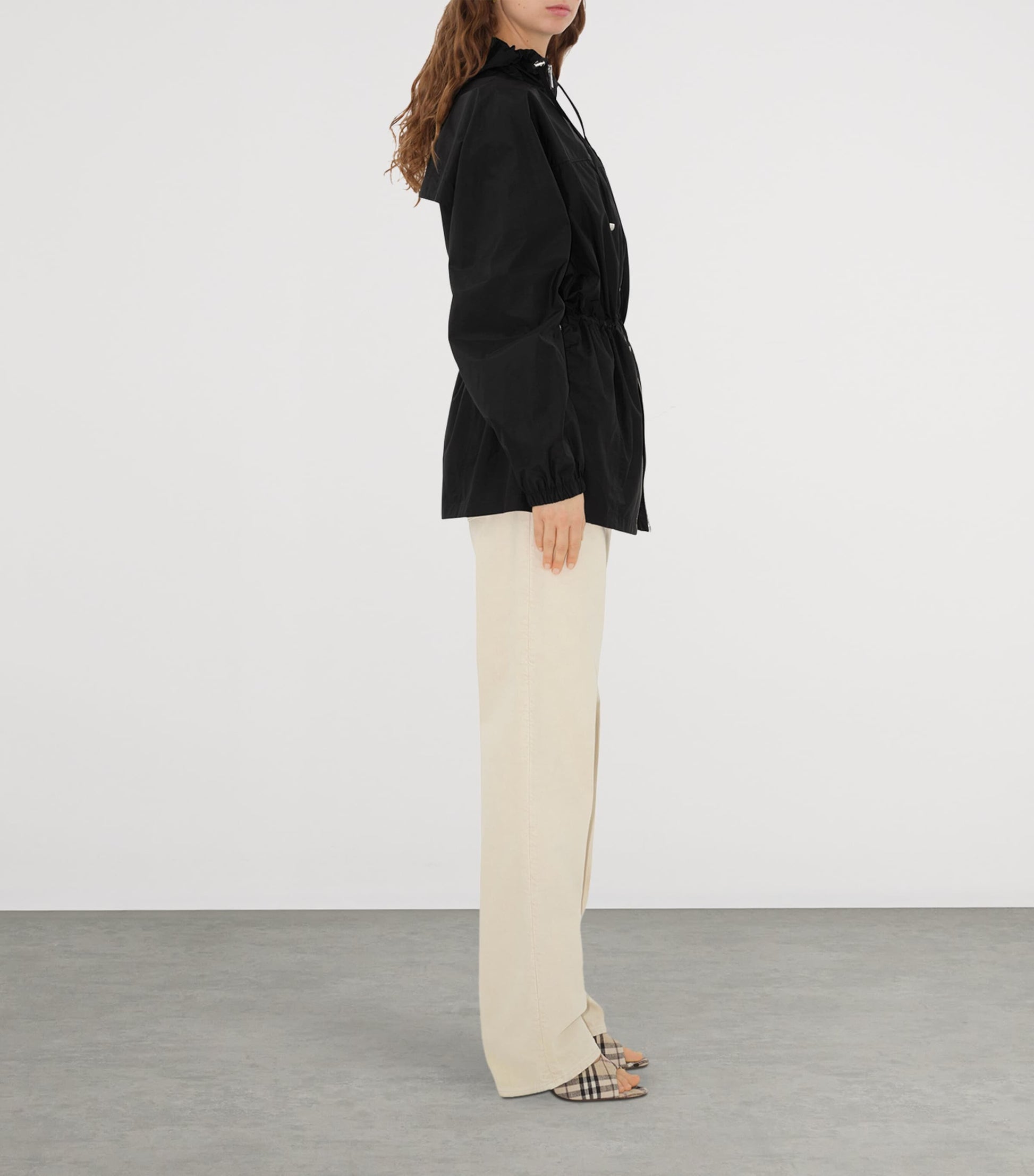 Black B Shield-Plaque Short Parka