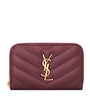Saint Laurent Burgundy Lambskin Cassandre Wallet