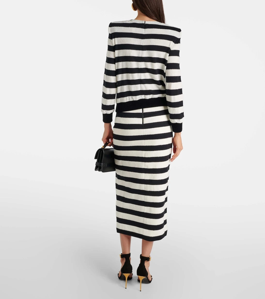 Balmain - Striped jersey top