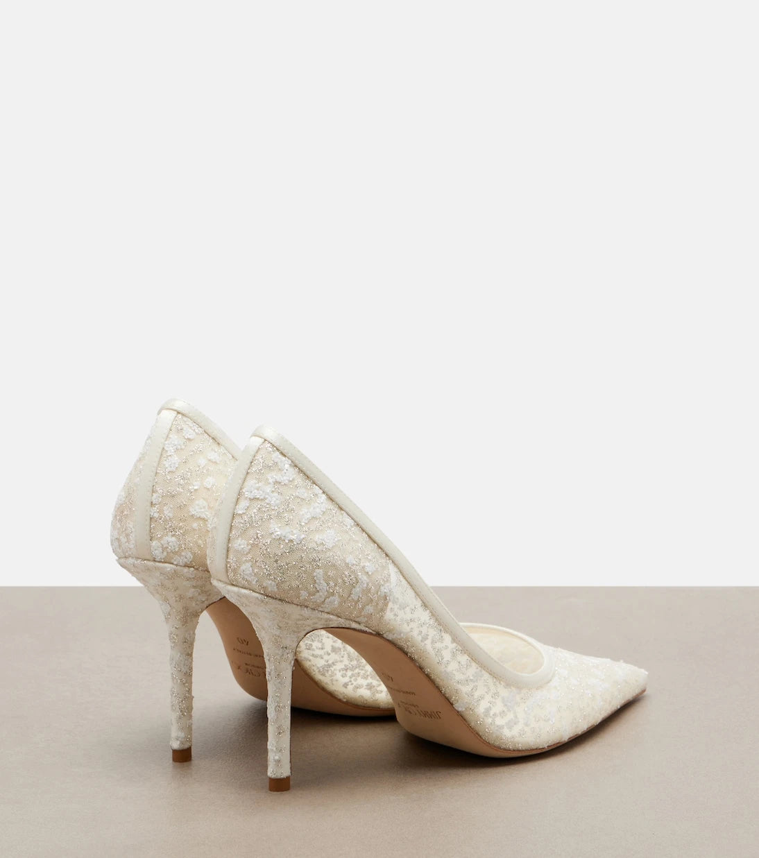 Jimmy Choo - Love embroidered tulle pumps