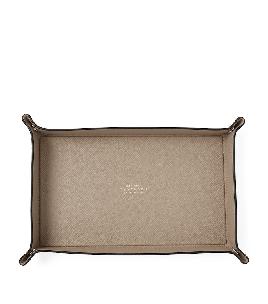 Small Panama Leather Rectangular Trinket Tray