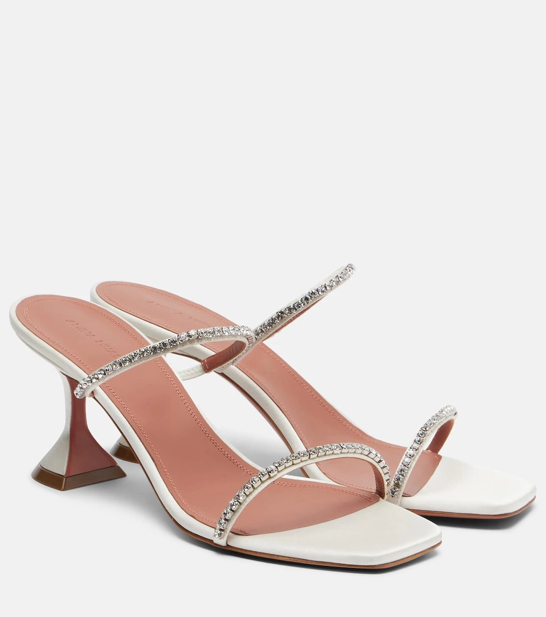 Amina Muaddi - Gilda 70 embellished satin mules