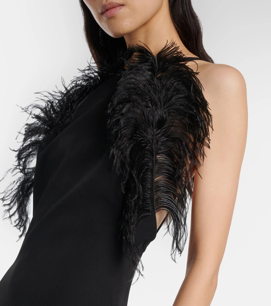 The Attico - Feather-trimmed gown