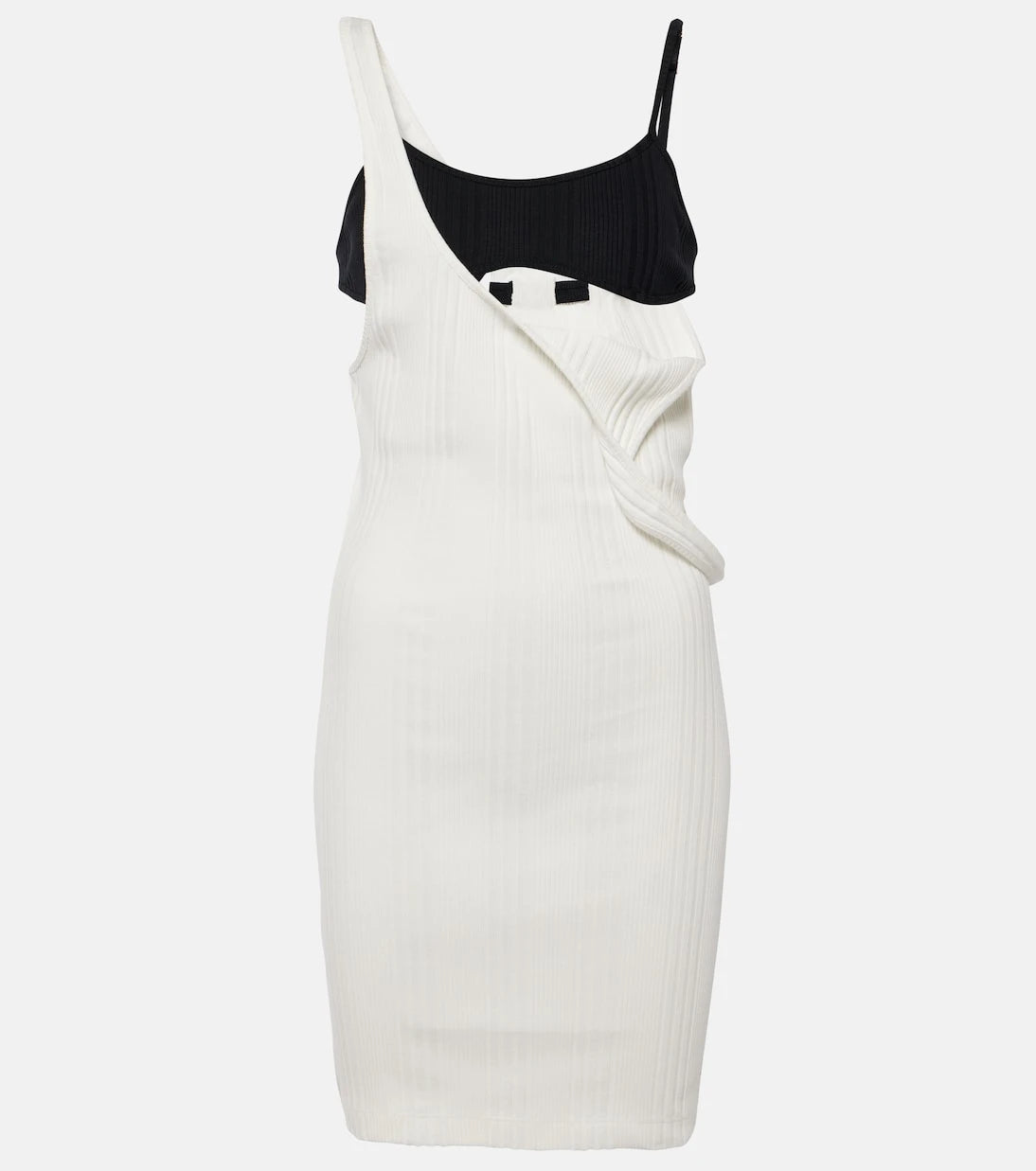 The Attico - Ribbed-knit cotton minidress