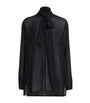 Alaïa Black Georgette Pussybow Blouse