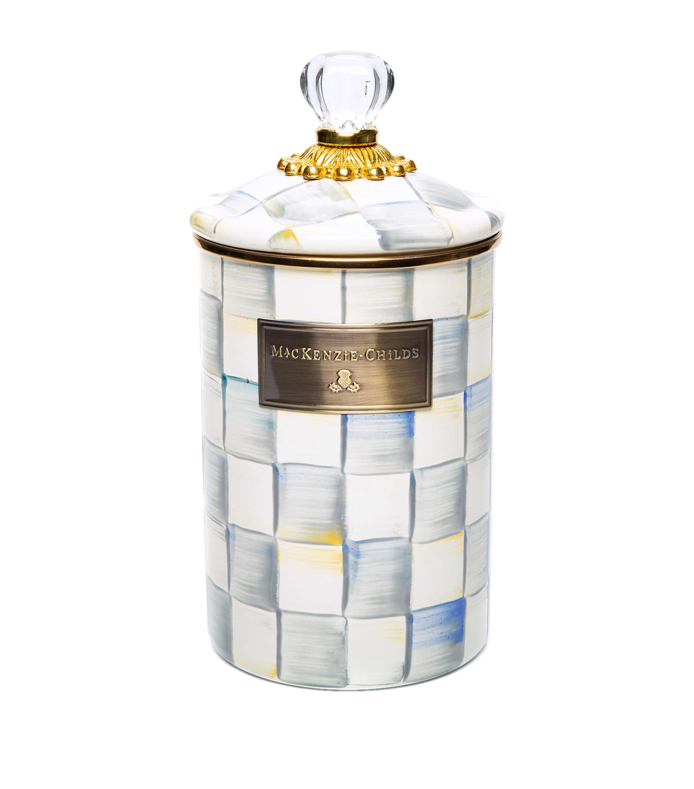 Large Sterling Check Canister (25cm)