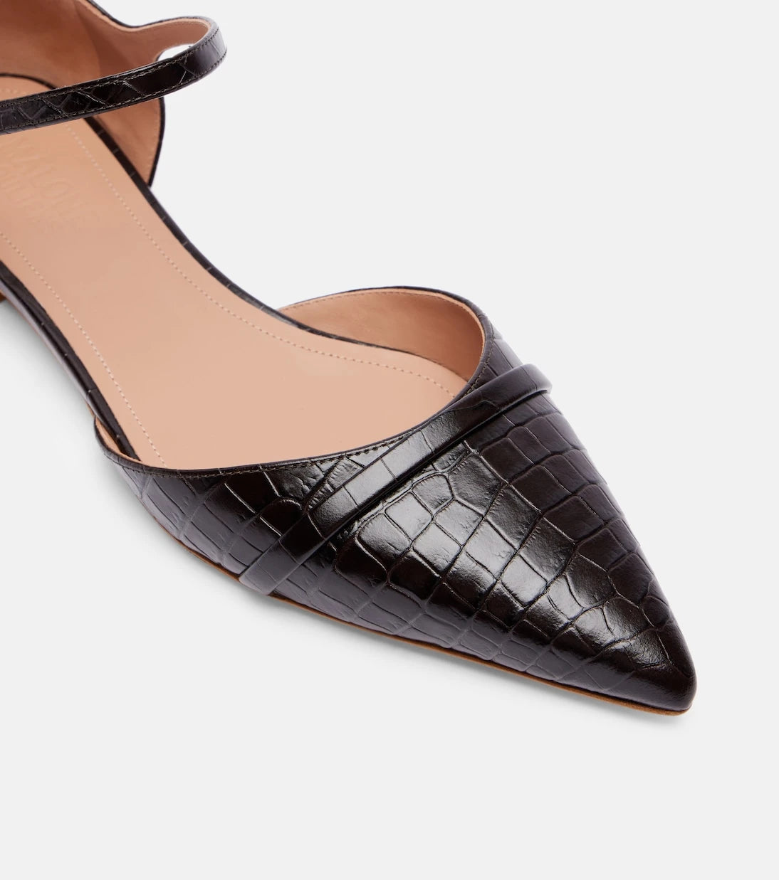 Malone Souliers - Ulla croc-effect leather flats