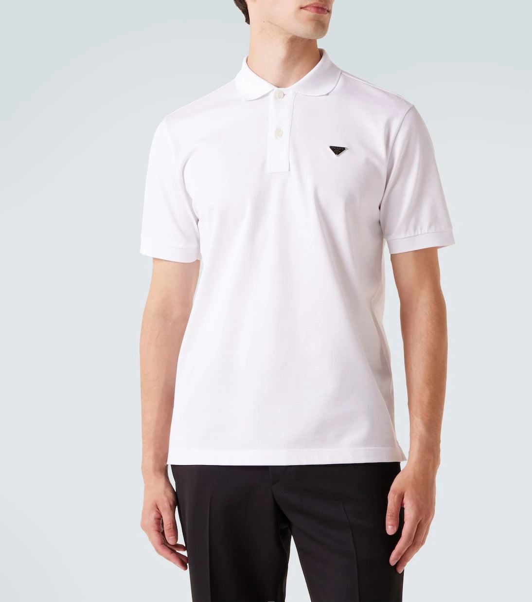 Prada - Logo cotton polo shirt