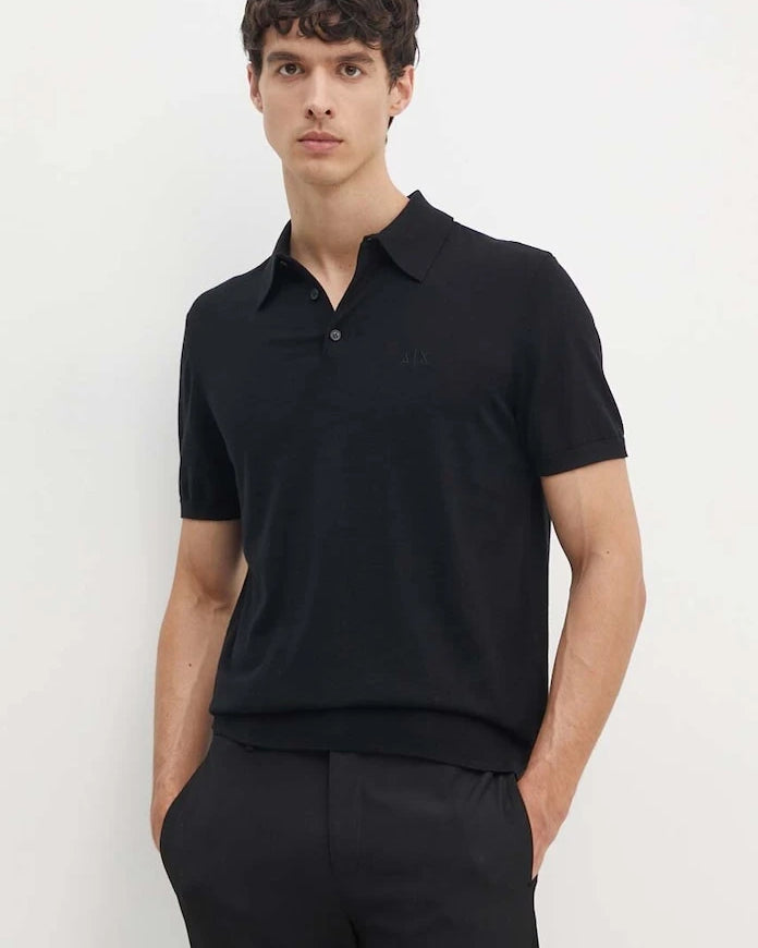 Armani Exchange Yakalı Pamuklu Tişört