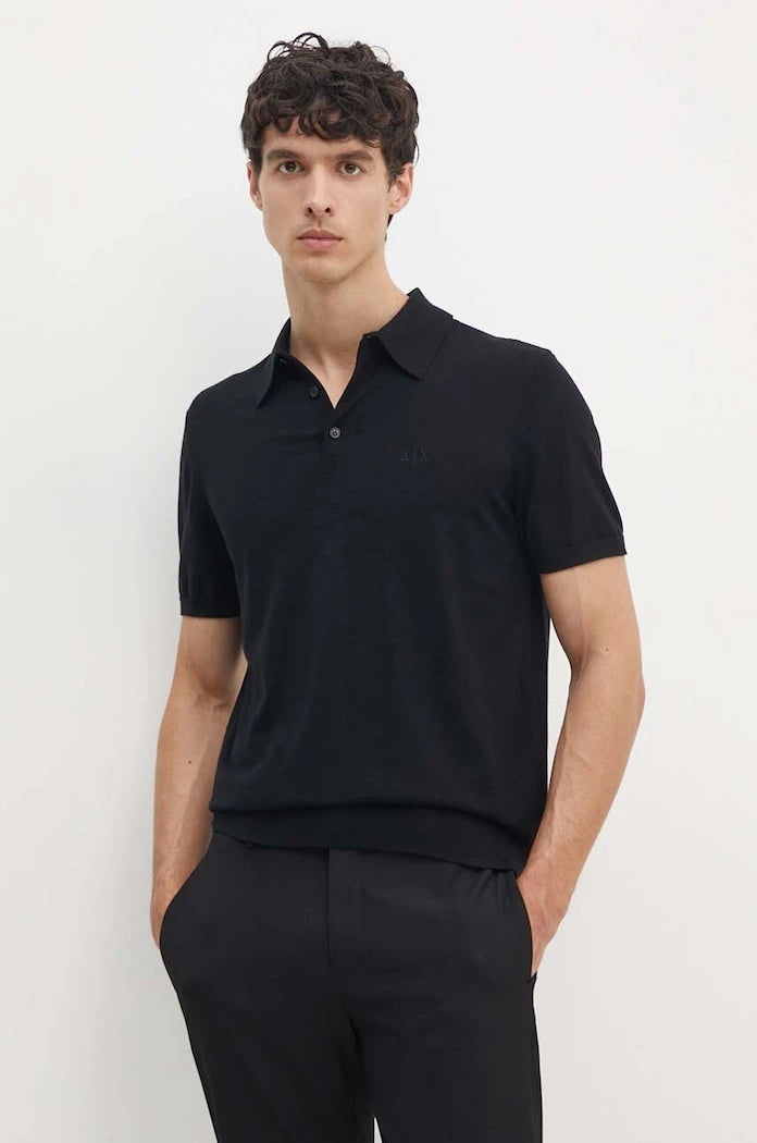 Armani Exchange Yakalı Pamuklu Tişört