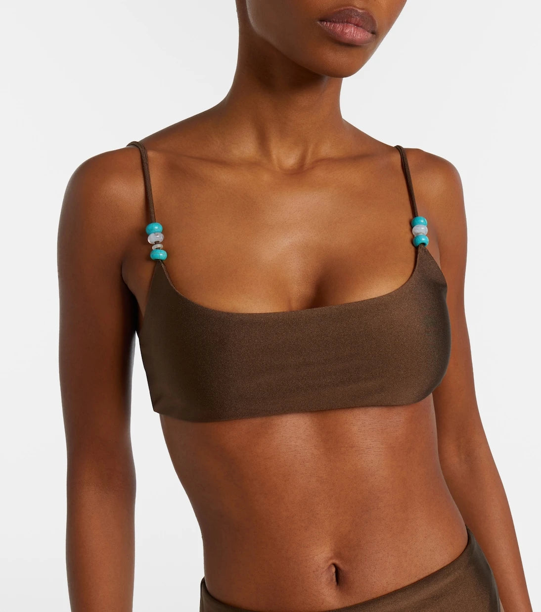 Jade Swim - Muse beaded bikini top