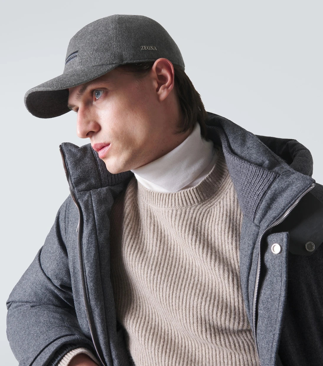 Zegna - قبعة بيسبول من الكشمير