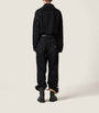 Miu Miu Black Raw-Hem Denim Jacket
