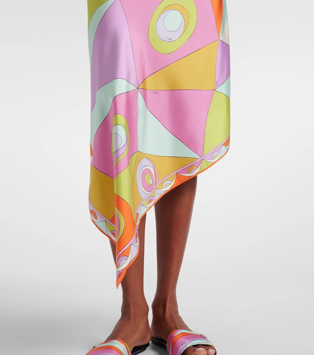Pucci - Orchidee silk twill midi dress