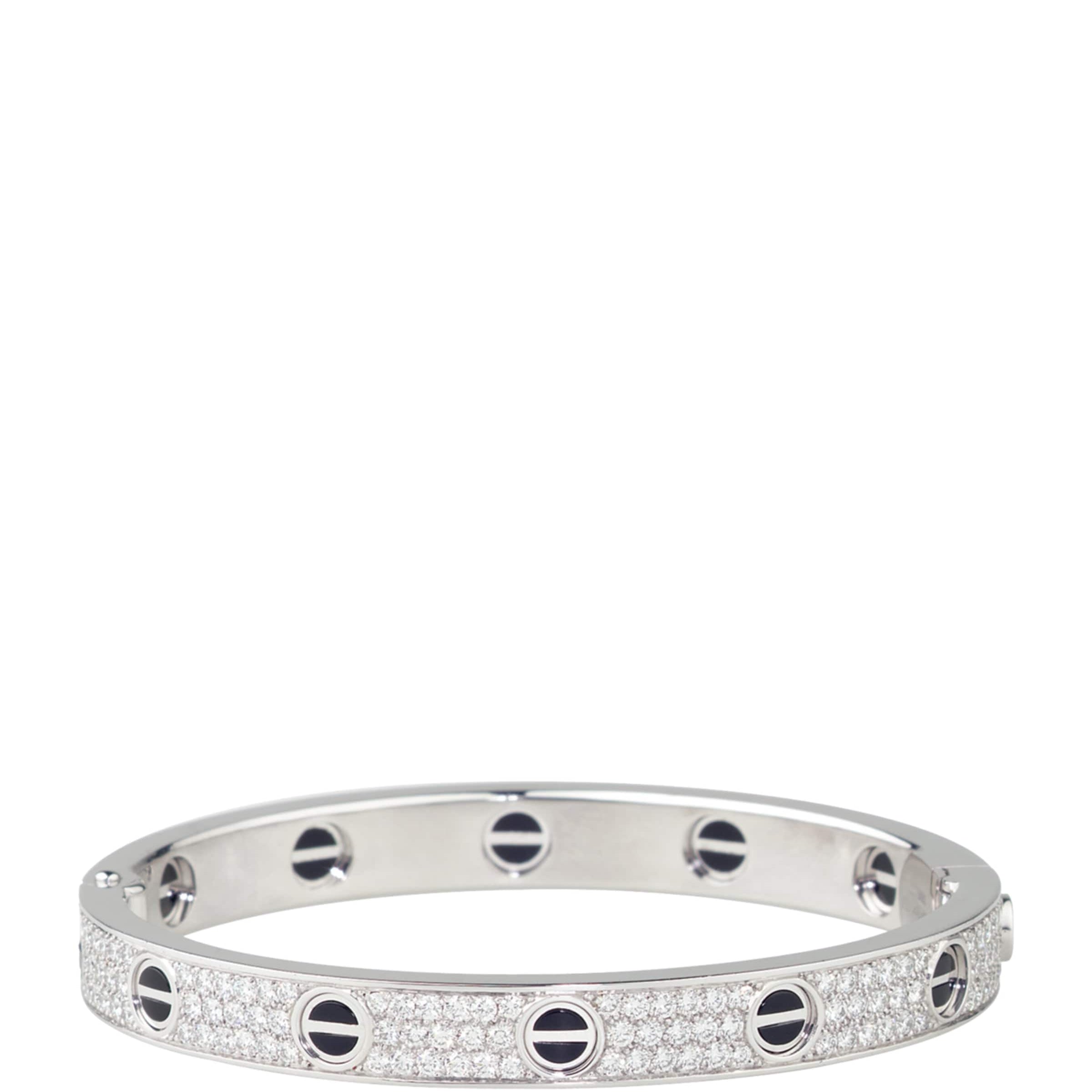 LOVE Classic White Gold and Diamond Ceramic Paved Bracelet