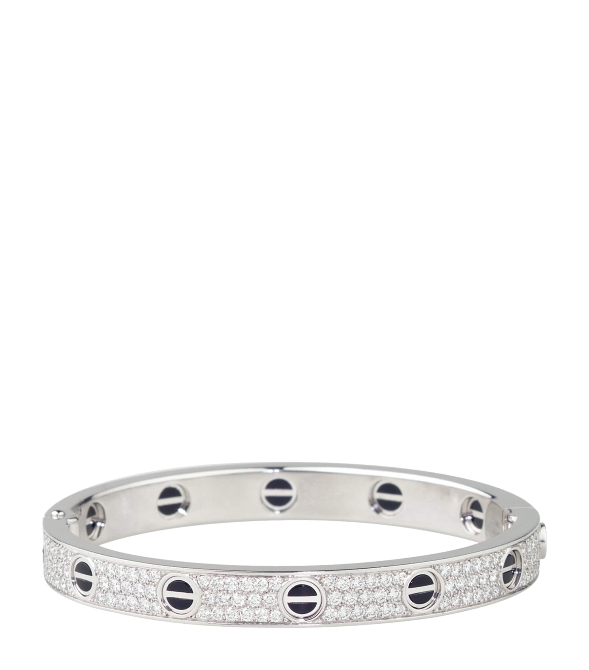LOVE Classic White Gold and Diamond Ceramic Paved Bracelet