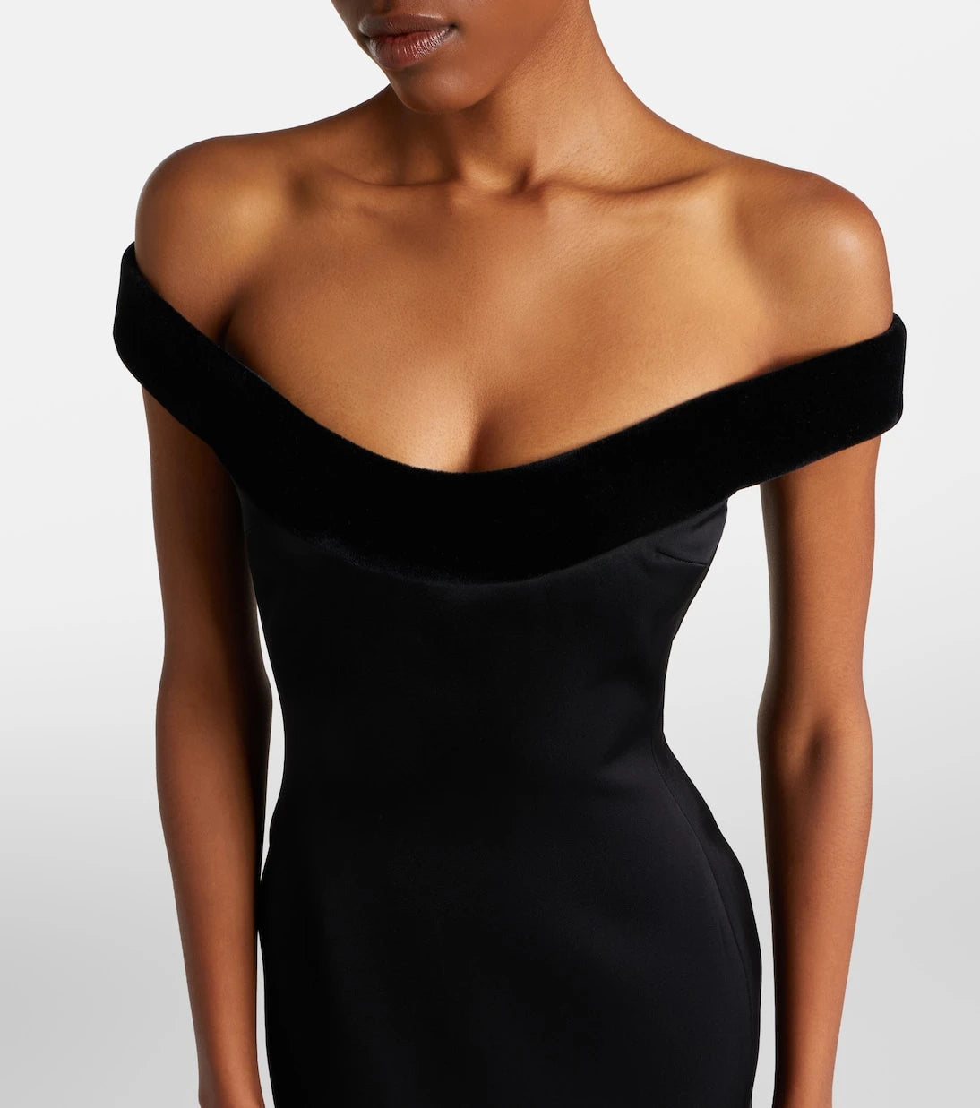 David Koma - Velvet-trimmed gown