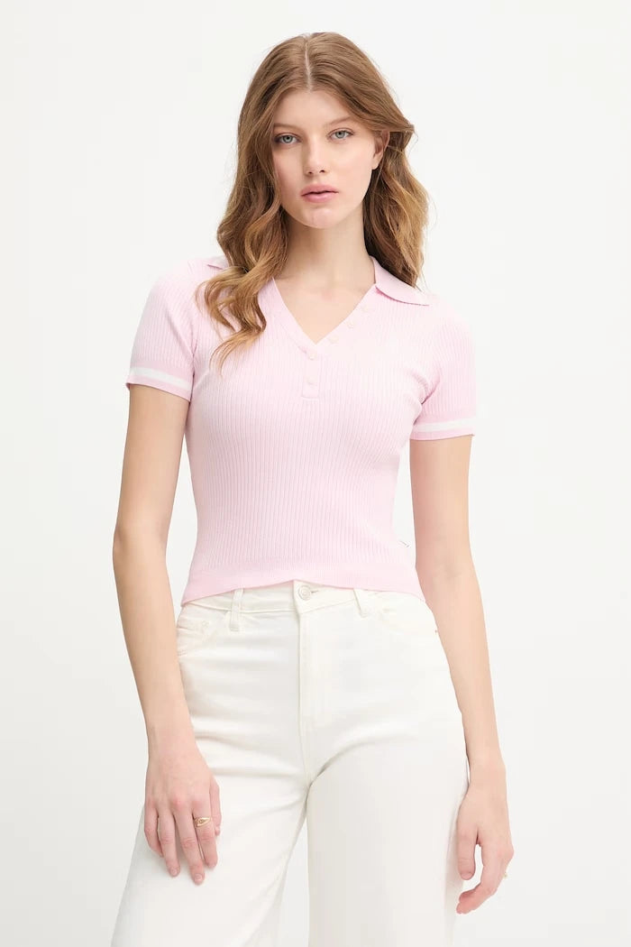 Guess Jeans тениска с яка дамска