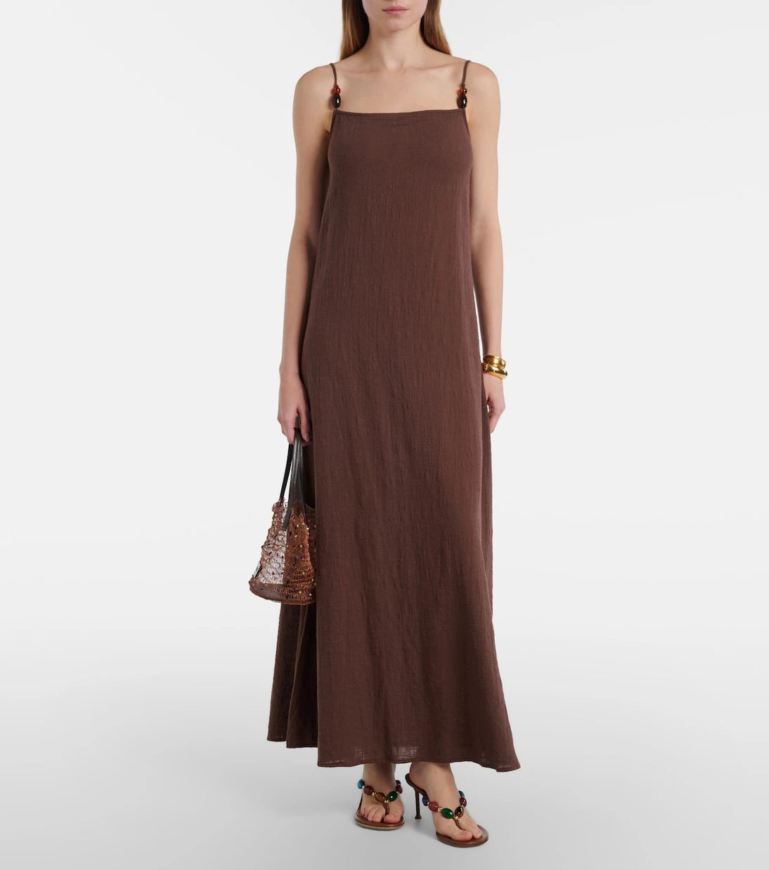 Staud - Laura cotton gauze maxi dress