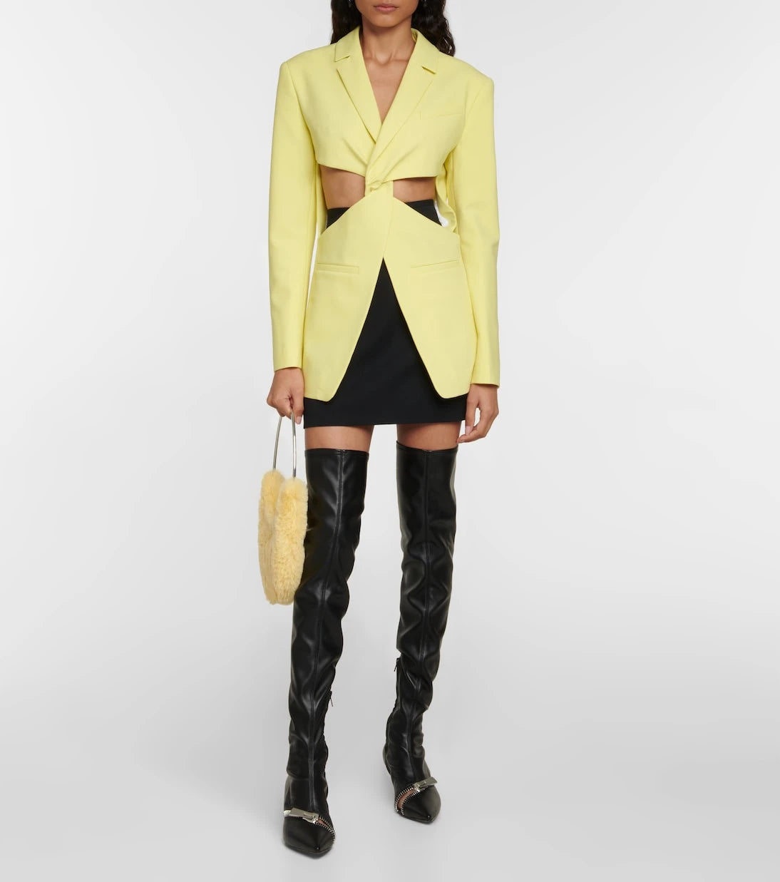 Coperni - Zip leather over-the-knee boots