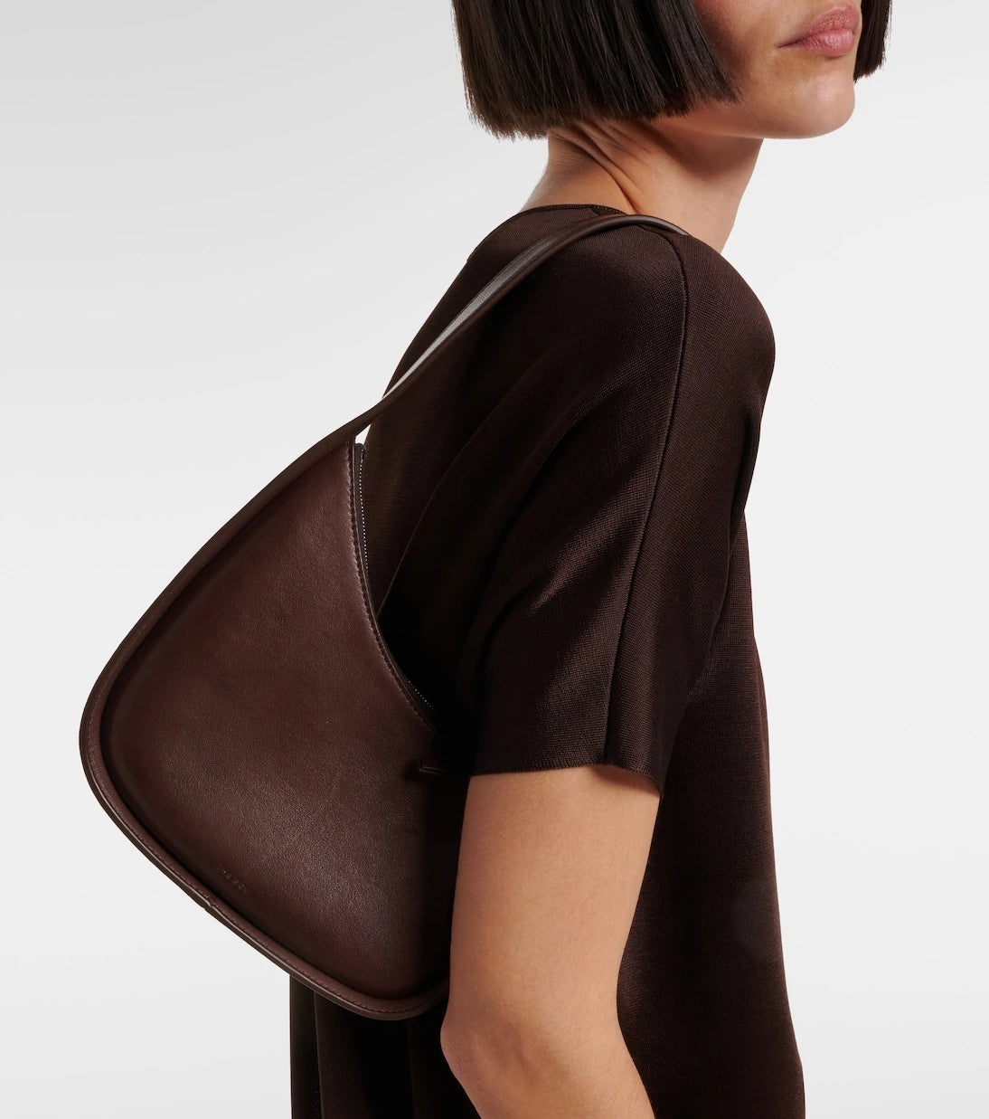 The Row - Half Moon leather shoulder bag
