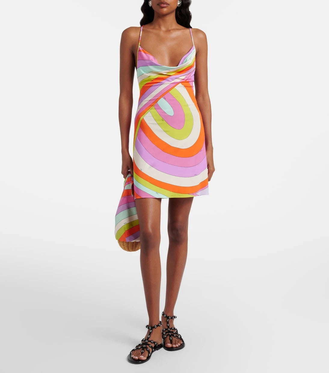 Pucci - Iride draped satin jersey minidress
