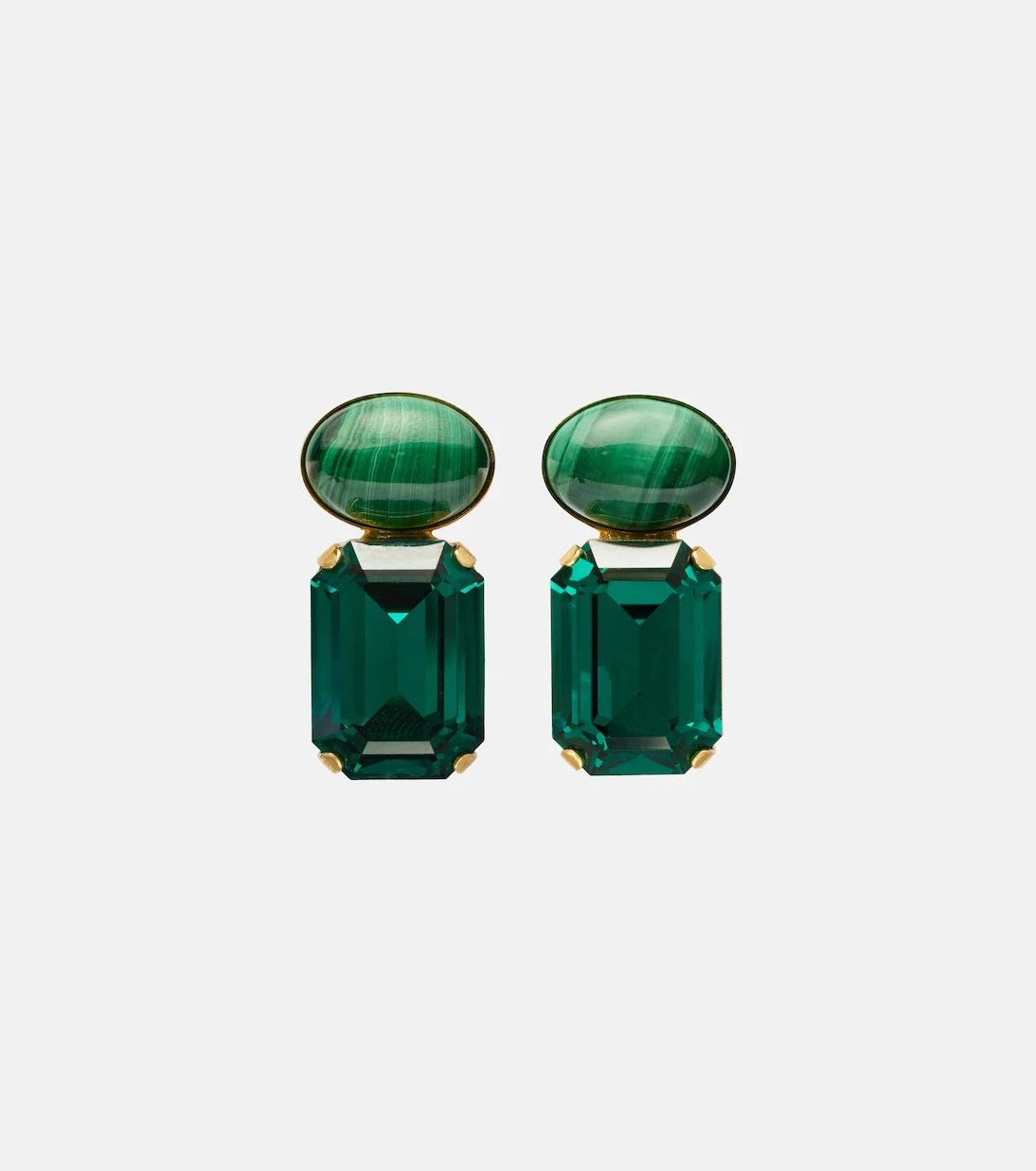 Jennifer Behr - Elin crystal-embellished gold-plated earrings