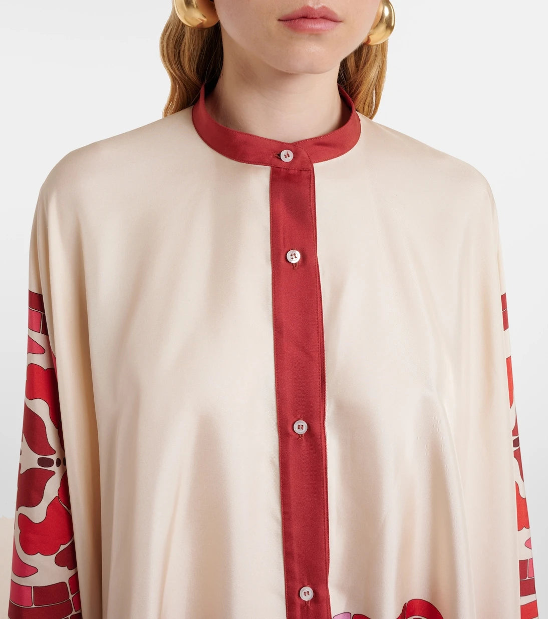 La DoubleJ - Foulard printed silk twill shirt
