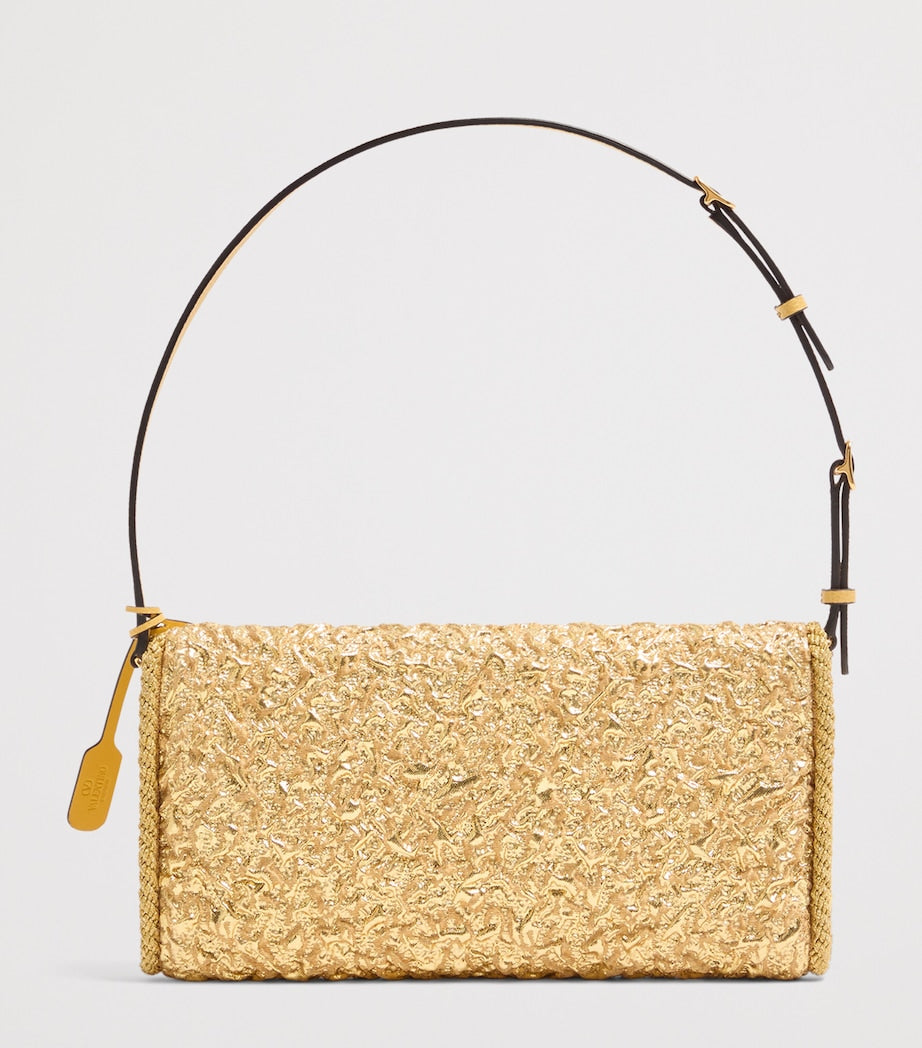 Metallic Vain Soft Shoulder Bag