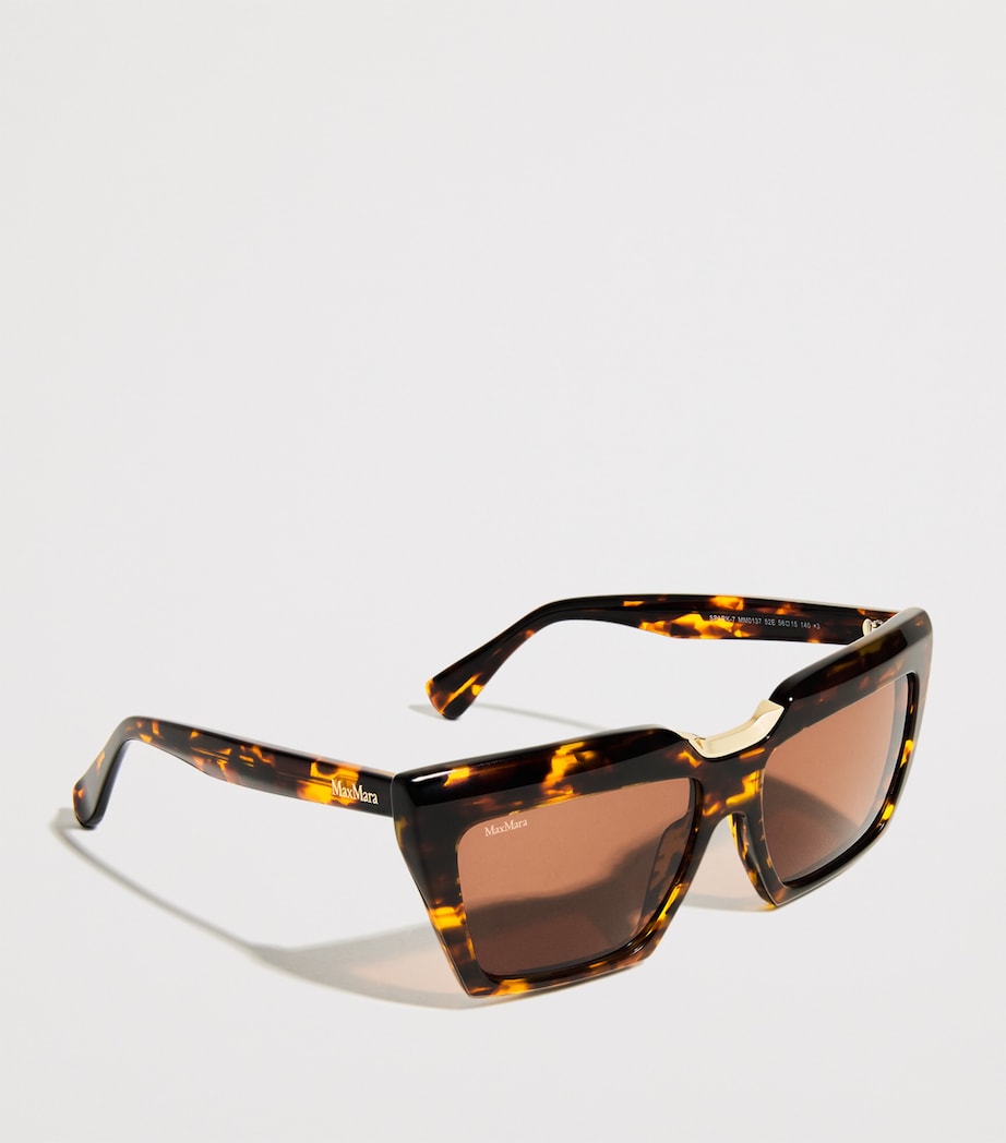 Max Mara Brown Acetate Cat-Eye SPARK7 Sunglasses