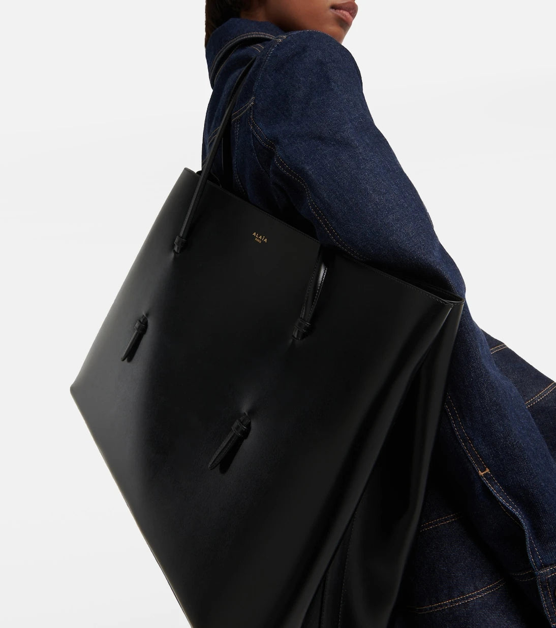 Alaïa - Mina 50 Large leather tote bag
