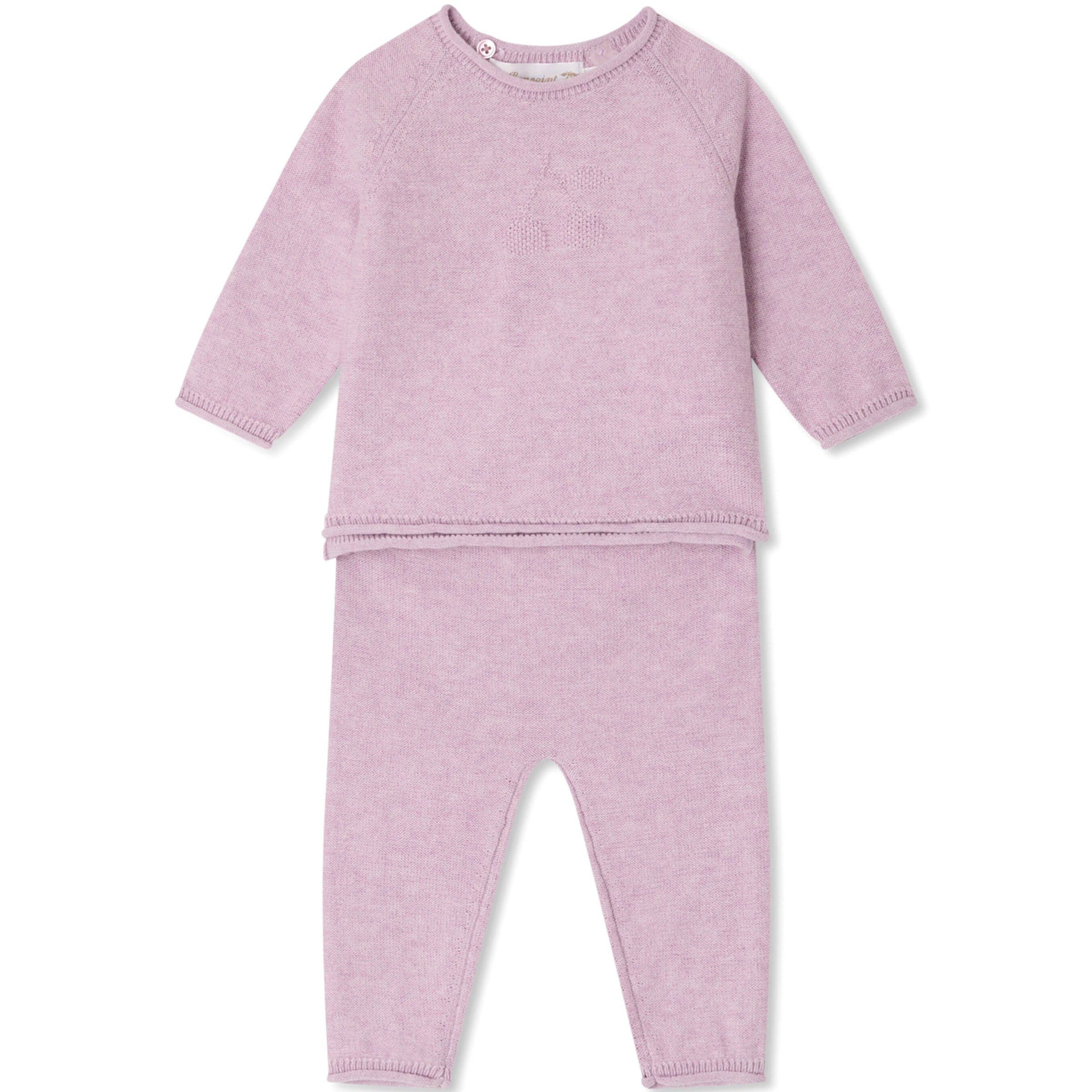Bonpoint Cotton-Cashmere Loana Top and Trousers Set (1-18 Months)
