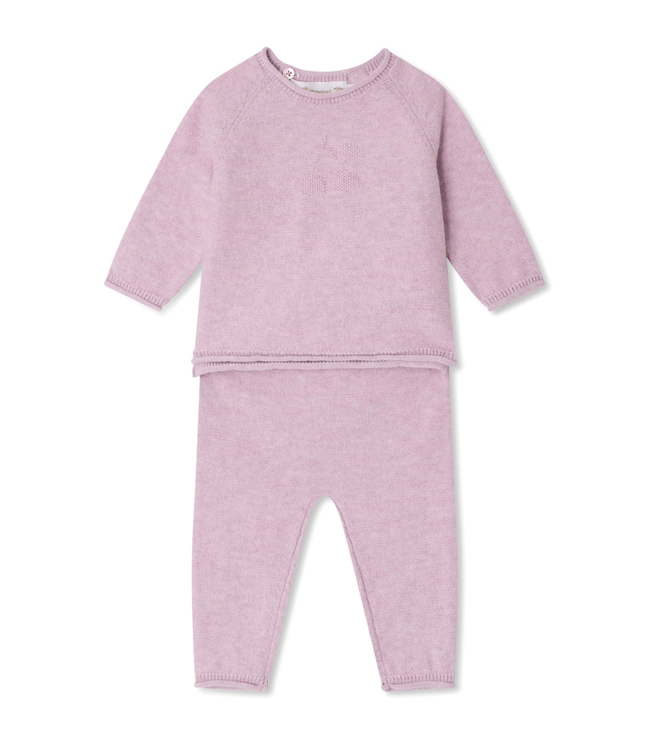 Cotton-Cashmere Loana Top and Trousers Set (1-18 Months)
