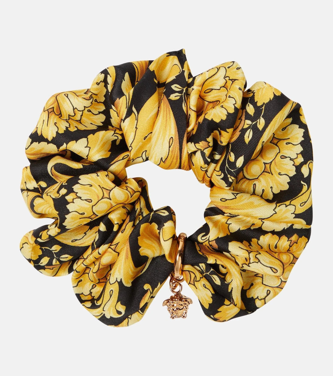 Versace - Barocco embellished satin scrunchie