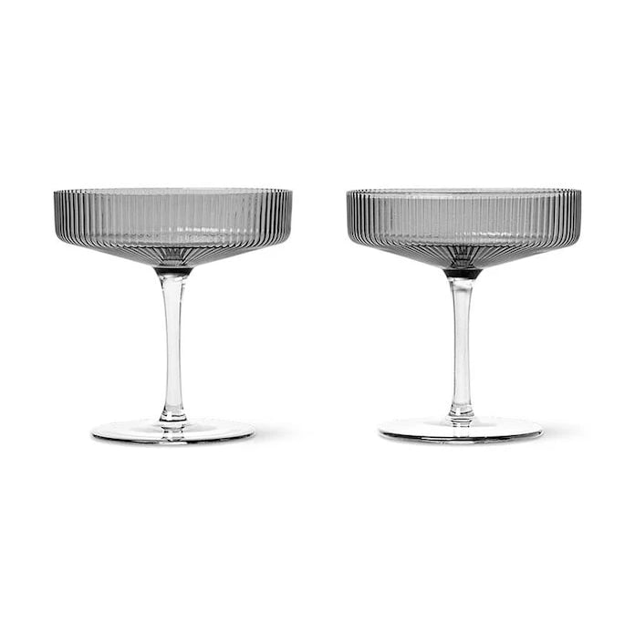 ferm LIVING Ripple Şampanya Kadehi Seti 150 ml (2 adet)