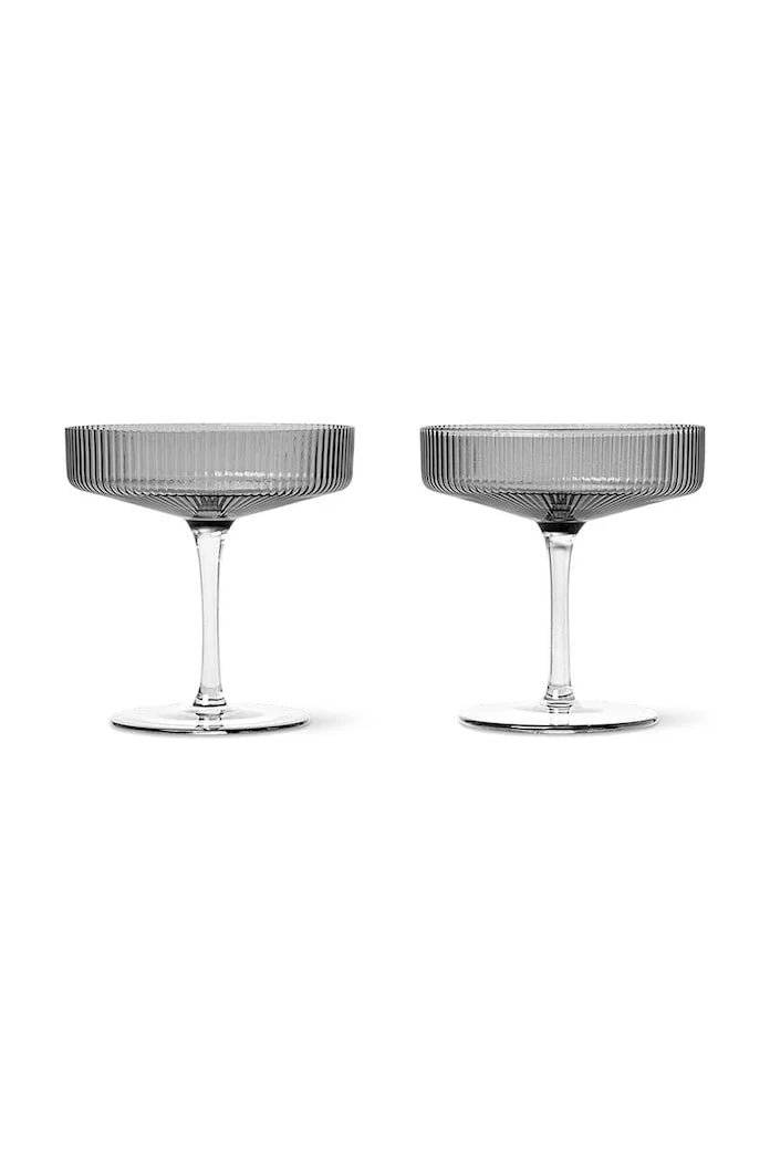 ferm LIVING Ripple Şampanya Kadehi Seti 150 ml (2 adet)